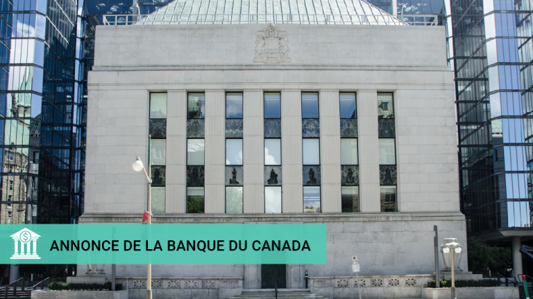 La Banque du Canada procède à une deuxième baisse consécutive de son taux directeur à 4,50%.